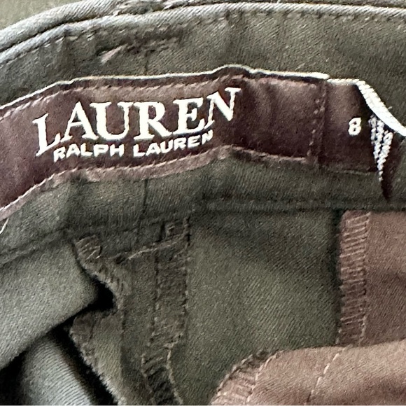 NEW LAUREN RALPH LAUREN Black Wide Leg Pants Cuffed Career Slacks Office Size 8 - Picture 7 of 11